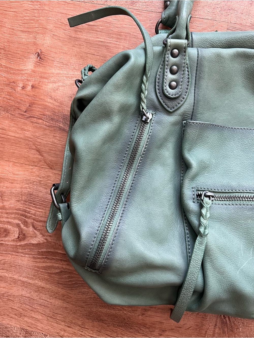 Free People Emerson Bag - Secret Sage Green (no hang tag/shoulder strap) RT $248 - Picture 3 of 6